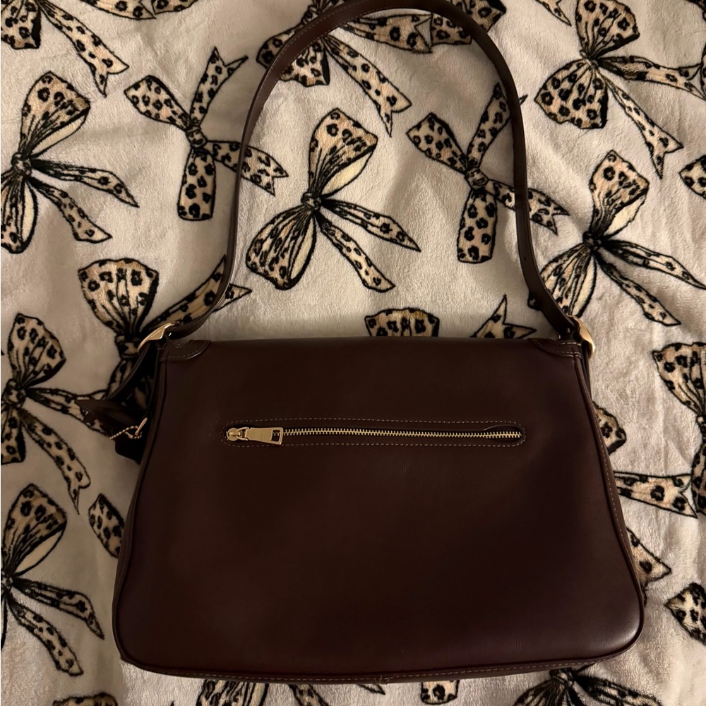 Coach Large Etta Flap Bag~ Espresso - Picture 2 of 6